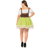 M-XXXL Halloween German Beer Girl Costume Bavarian Dirndl Maid Fancy Dress Adult Female Oktoberfest Costume Plus Size