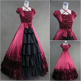 Lolita Maxi Dresses Short Sleeveless New Design Victorian Gothic Dress Gothic Renaissance Costumes For Halloween Customized