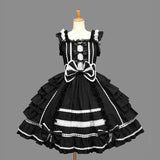 Women Tailored Dress Lolita Dress Chiffon Lace Medieval Gothic Dress Princess Cosplay Halloween Costumes for Party Gown