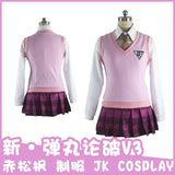Anime Danganronpa V3 Akamatsu kaede Cosplay Costume Uniform Skirts Girl Women Halloween Cosplay Dress Outfits Free Shipping