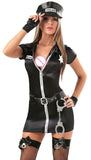 Adult Black Sexy Policewoman Costume Cop Outfit Police Officer Dress Uniform For Women Halloween Party Cosplay Fancy Dress