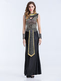 M-XL New Egyptian Pharaoh Costumes Adult Women Halloween Carnival Costume Cleopatra Royal Cosplay Masquerade Dress