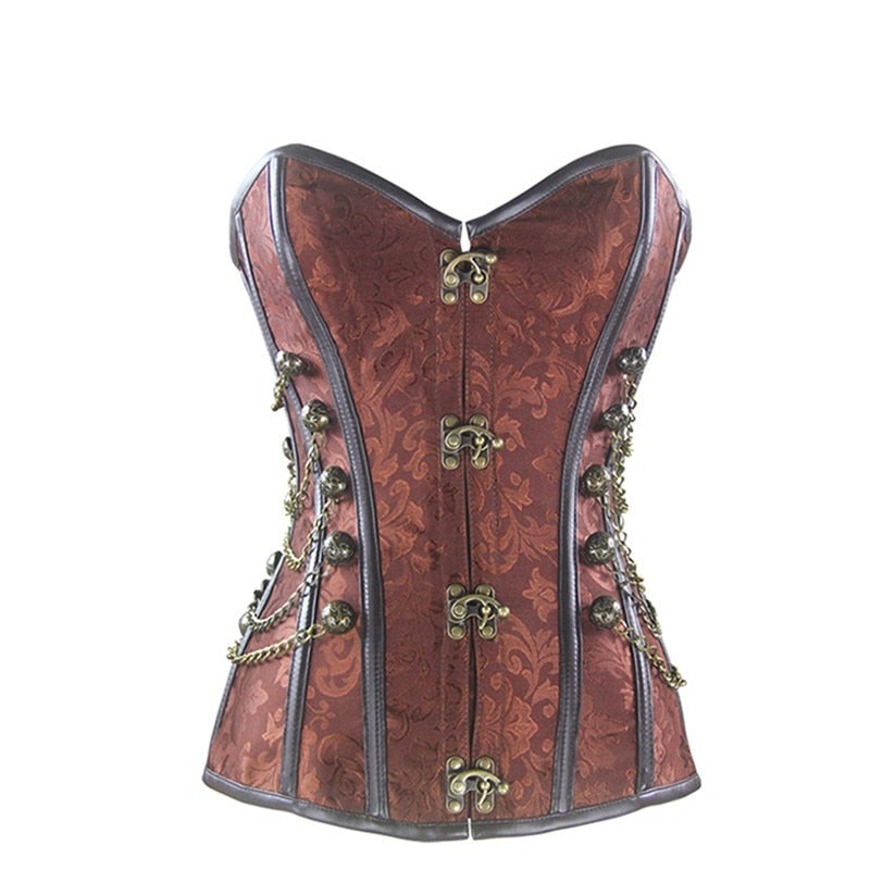 Steampunk Corset Waist Control Sexy Corsets and Bustie Steel Bone Corset Top Overbust Gothic Bustier Corselet Plus Size S-6XL