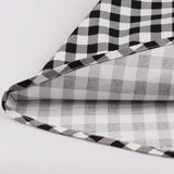 Vintage Plaid Off the Shoulder Elegant Midi Women Office Lady Gingham Dresses Party V Neck Sexy Cotton Dress