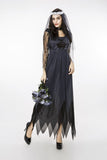 Black Lace Ghost Bride Costume Halloween Carnival Party Cosplay Manor Zombie Wedding Ghost Bride Fancy Dress
