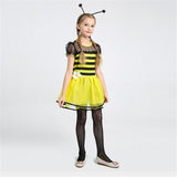 Fancy Girls Bee Costume Cute Halloween Carnival Kids Children Insect Cosplay Clothing