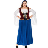 2018 New German Bavarian Beer Women Oktoberfest Costume Girl Beer Wench Costume Gothic Lolita Dress For Ladies Halloween Costume