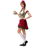 Sexy Women German Bavarian Oktoberfest Peasant Dirndl Costume Beer Girl Costume Adult Halloween Fantasias Fancy Dress