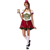 Sexy Women German Bavarian Oktoberfest Peasant Dirndl Costume Beer Girl Costume Adult Halloween Fantasias Fancy Dress