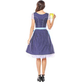 High Quality Women German Beer Girl Costume Bavarian Octoberfest Uniforms Oktoberfest Dirndl Maid Cosplay Fancy Dress