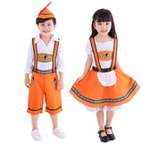 S-XL Kids Boy Girls Oktoberfest Beer Festival October Fancy Dress Heidi German Children Maid Costume Bavarian Dirndl Dress