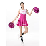 Hot Sale High School Girls Cheerleading Costume Sleeveless Cheerleader Uniform Glee Style Cheerleading Dress XS-XL