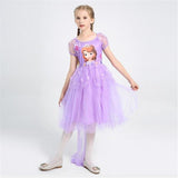 Fancy Girls Sofia Princess Costume Halloween Kids Children Cosplay Dress