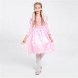 Deluxe Girl Lotus Fairy Princess Costume Halloween Carnival Christmas Kids Children Cosplay Clothing Dress