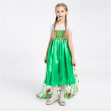 Hot Sale Girls Fever Elsa Princess Costume Halloween Kids Party Cosplay Dress