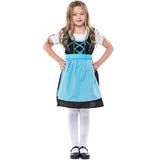 S-XL 2018 Children Oktoberfest Costume Red Plaid Octoberfest Bavarian Beer Kids Girl Dress