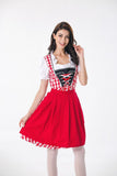 2018 New Ladies Oktoberfest Beer Dirndl Maid Peasant Dress German Bavarian Girl Costume Halloween Party Fancy Dress