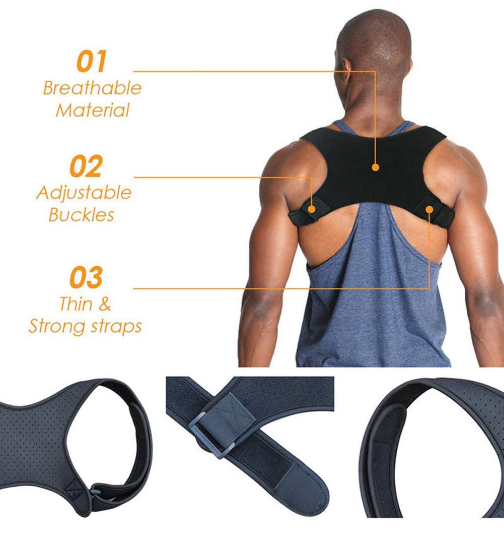 Back Posture Corrector for Men and Women Provides Clavicle and Shoulder Support Upper Back and Neck Pain