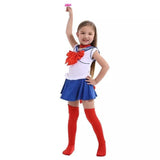 Hot Anime Cosplay Party Costumes Set Navy Dress Children Girls Fancy Costume Kid Clothes Halloween Performance Clothes