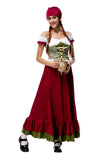 High Quality Beer Maid Costume Women German Oktoberfest Peasant Dirndl Dress Adult Halloween Party Outfit