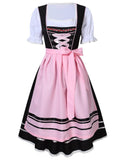 2018 New Womens Traditional German Bavarian Beer Girl Costume Sexy Oktoberfest Wench Maiden Dirndl Dress+Blouse+Apron
