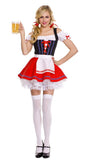 Adult Women Oktoberfest Costume Sexy Beer Girl Uniform Bavaria German Wench Maid Dirndl Party Fancy Dress