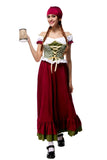 High Quality Beer Maid Costume Women German Oktoberfest Peasant Dirndl Dress Adult Halloween Party Outfit