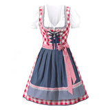 High Quality Oktoberfest Costume with Apron Blouse Gown Suit Germany Dirndl Dress Beer Girls Halloween Fancy Party Dress