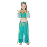 Children Anime Aladdin and The Magic Lamp Cosplay Costume Halloween Costume for Kids Girl Belly Dancer Princess Jasmine Costume