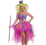 2018 New Women's Deluxe Halloween Costumes Adult Funny Circus Cosplay Disfraces Circus Woman Clown Costumes Actress