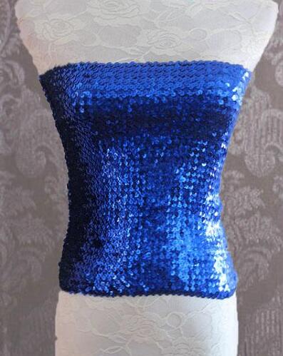 Stretch Sequin Tube Top Glitter Disco Retro Sparkly Boob Bandeau Top Clubwear Sexy Festival Raves Outfit Party Crop Top Costume