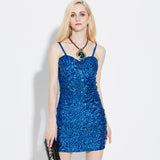 Shining Strapless Off Shoulder Sequin Club Dress Sexy Mini Bodycon Party Dress With Allover Paillette Night Clubwear