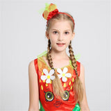 Cute Girls Strawberry Princess Costume Halloween Kids Children Fruit Cosplay Clothing