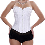 Corselet Corset Jacquard Wedding Party Sexy Corsage Overbust Corsets and Bustiers Slimming Blue Shaperwear Women Corzzet S-2XL