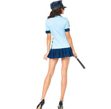 Womens Sexy Blue Halloween Party Police Costumes Cops Officer Outfit Cosplay Policewomen Fancy Dress