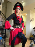 Halloween Costume for Women Captain Pirate Costumes Adult Female Cosplay Caribbean Pirates Dress