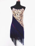 1920s Paisley Art Deco Sequin Tassel Glam Party Great Gatsby Dress Latin Tango Ballroom Salsa Dance Dress Big Size