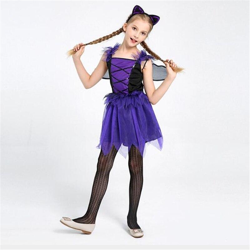 Cute Girls Bat Costume Halloween Kids Cosplay Clothing