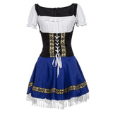 M-XXXL Halloween German Beer Girl Costume Bavarian Dirndl Maid Fancy Dress Adult Female Oktoberfest Costume Plus Size