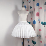 Cosplay Lolita Fishbone Skirt Adjustable Violence Skirt White/Black In Stock