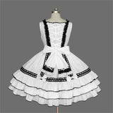 Fashion Cute Black White Lolita Dress Performance Stage Costumes Maid in Japanese Sailors Girl Cartoon Suits Halloween Cosplay