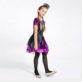 New Arrival Girls Spider Queen Costume Fancy Kids Halloween Cosplay Dress