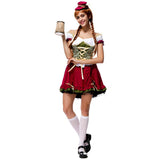 Sexy Women German Bavarian Oktoberfest Peasant Dirndl Costume Beer Girl Costume Adult Halloween Fantasias Fancy Dress