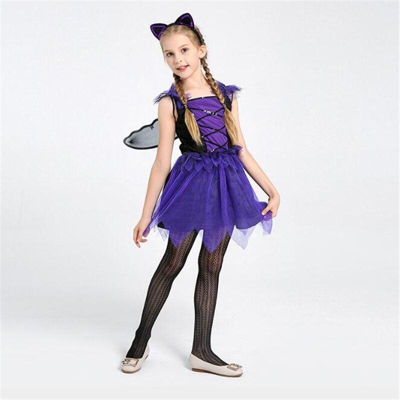 Cute Girls Bat Costume Halloween Kids Cosplay Clothing