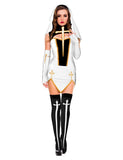 Halloween Costume For Women Cosplay Sexy Nun Costume Outfit Fantasy Nuns Sister Slim Dress Uniforms