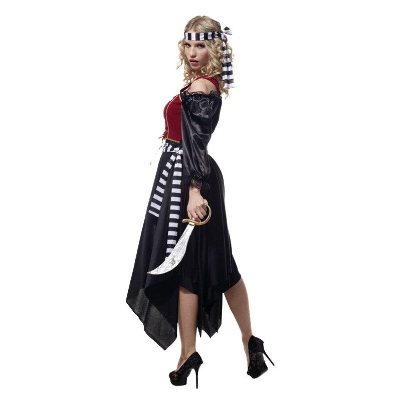 Halloween Cosplay Costume Captain pirates caribbean Jack Sparrow Pirate fantasia Adult Women Cosplay Fancy Dress Carnival
