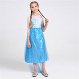 New Arrival Girls Elsa Princess Costume Halloween Kids Children Cosplay Clothing Dress