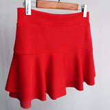 Autumn Women Mini Elastic High Waist Solid Puff A-Line Casual Sexy Skirt Streetwear