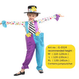 Holiday Carnival Variety Funny Clown Costumes Christmas Adult Boy Girl Joker Costume Cospaly Party Dress Up Clown Suit Costumes