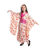 Fancy Japanese Geisha Costume Cosplay Girls Kimono Dress Halloween Costume For Kids